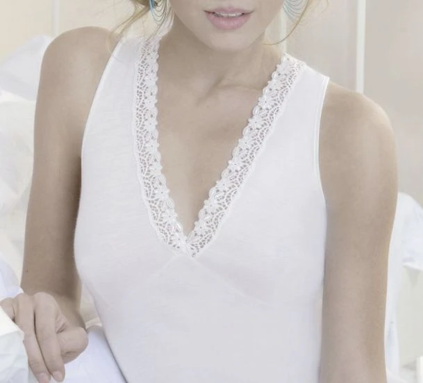 Canottiera Donna Larga Stretta Con Forma Del Seno Filo Di Scozia Con Pizzo Emmebivi 19912 1 Canottiera Donna Larga Stretta Con Forma Del Seno Filo Di Scozia Con Pizzo Emmebivi 19912