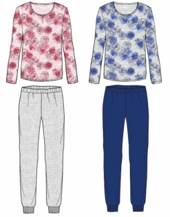 Pigiama Donna Lungo 100% Cotone Jersey Il Granchio Lady 417 Special Price 3 Pigiama Donna Lungo 100% Cotone Jersey Il Granchio Lady 417 Special Price -Intimo Bello Negozio 417 b