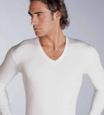 Maglia Uomo Scollo A V M/L Cotone Felpato Ciesseti 42018 1 Maglia Uomo Scollo A V M/L Cotone Felpato Ciesseti 42018