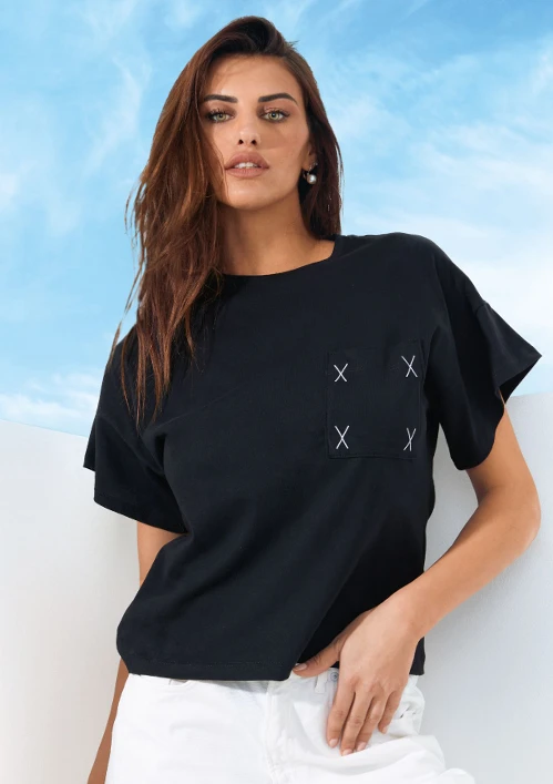 Maglia Donna Moda Mezza Manica Jadea Moda 4624 Outlet 2 Maglia Donna Moda Mezza Manica Jadea Moda 4624 Outlet - immagine 2