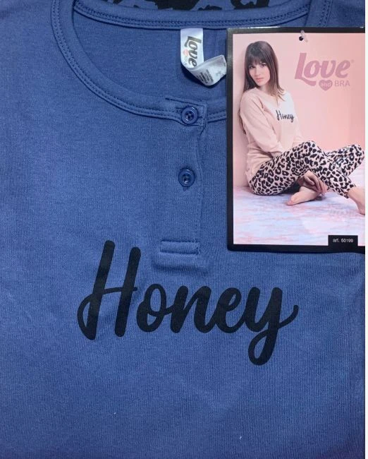 Pigiama Donna Caldo Cotone Invernale Love And Bra 50199 3 Pigiama Donna Caldo Cotone Invernale Love And Bra 50199 - immagine 3