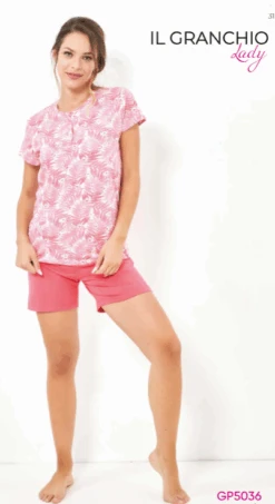Pigiama Donna CORTO Cotone IL GRANCHIO Lady 5036 Outlet
