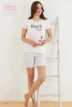 Pigiama Donna Corto Cotone Enrico Coveri 5189 Outlet