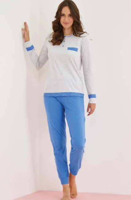 Pigiama Donna Cotone Jersey Enrico Coveri 5207 Outlet 1 Pigiama Donna Cotone Jersey Enrico Coveri 5207 Outlet