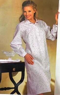 Camicia Da Notte Flanella 100% Cotone Caldo Amica 6170 Outlet