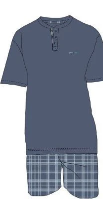 Pigiama Uomo Corto 100% Cotone You & Me 635 3 Pigiama Uomo Corto 100% Cotone You & Me 635 - immagine 3