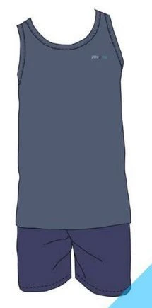 Pigiama Uomo Corto Canottiera 100% Cotone You & Me 639