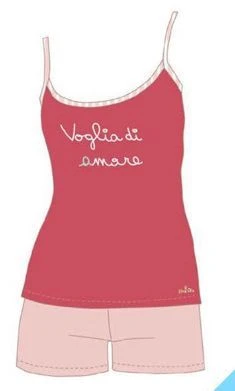 Pigiama Donna Corto Canottiera 100% Cotone You & Me 658 2 Pigiama Donna Corto Canottiera 100% Cotone You & Me 658 - immagine 2