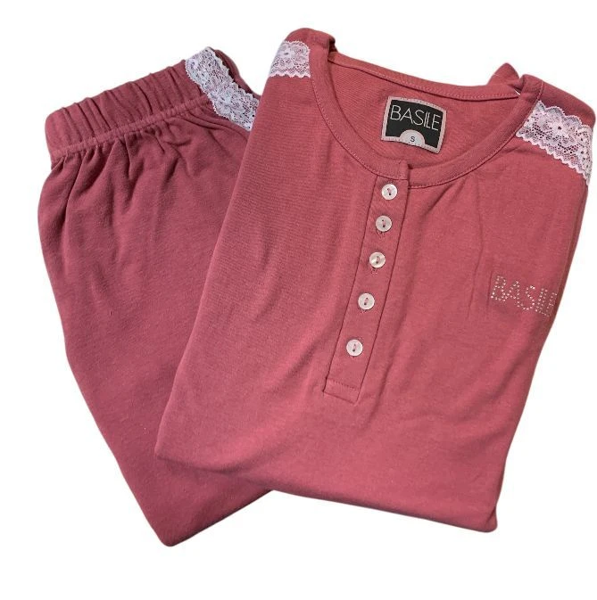 Pigiama Donna 100% Cotone Pesante Basile 673 Outlet 2 Pigiama Donna 100% Cotone Pesante Basile 673 Outlet - immagine 2