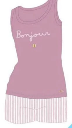 Pigiama Donna Corto Canottiera 100% Cotone You & Me 674 -Intimo Bello Negozio 674 r