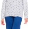 Pigiama Donna Manica Lunga 100% Cotone Karel 8047 -Intimo Bello Negozio 8047