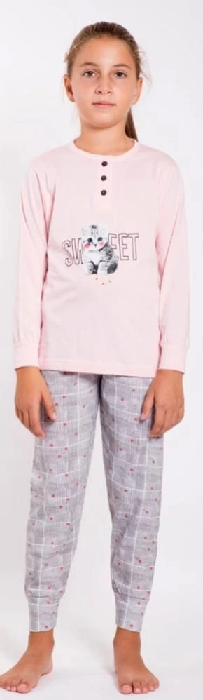Pigiama Bambina Manica Lunga 100% Cotone Karelpiu' 8155 2 Pigiama Bambina Manica Lunga 100% Cotone Karelpiu' 8155 - immagine 2