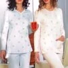 Pigiama Donna Aperto 100% Caldo Cotone Linclalor 92176 Outlet -Intimo Bello Negozio 92176