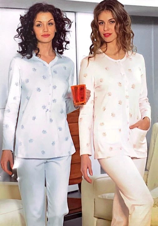 Pigiama Donna Aperto 100% Caldo Cotone Linclalor 92176 Outlet 1 Pigiama Donna Aperto 100% Caldo Cotone Linclalor 92176 Outlet
