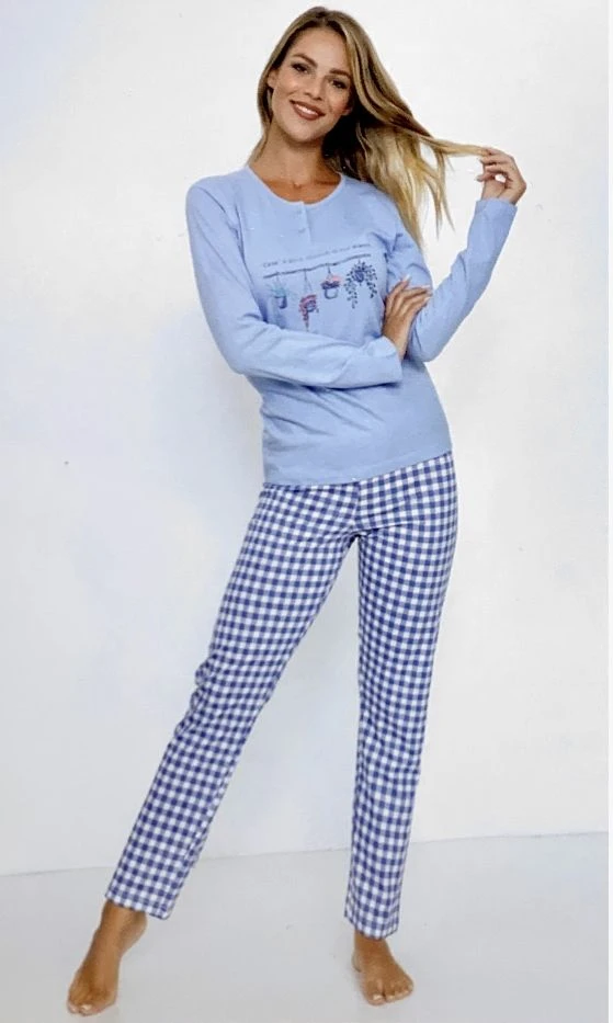 Pigiama Donna Lungo 100% Cotone Jersey Il Granchio Lady 415 2 Pigiama Donna Lungo 100% Cotone Jersey Il Granchio Lady 415 - immagine 2