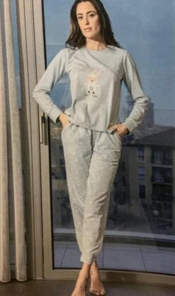 Pigiama Donna Fila 4067 Cotone Caldo Invernale 5 Pigiama Donna Fila 4067 Cotone Caldo Invernale -Intimo Bello Negozio c4067