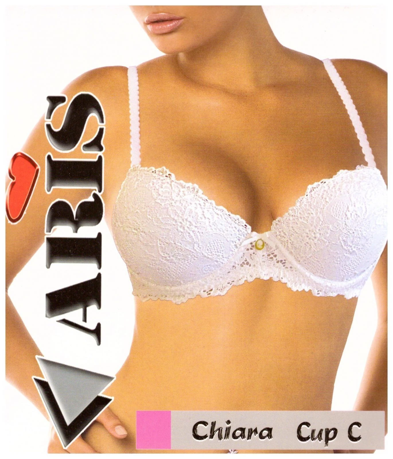Reggiseno Balconcino Push-Up Pizzo Coppa C Aris Chiara 1 Reggiseno Balconcino Push-Up Pizzo Coppa C Aris Chiara
