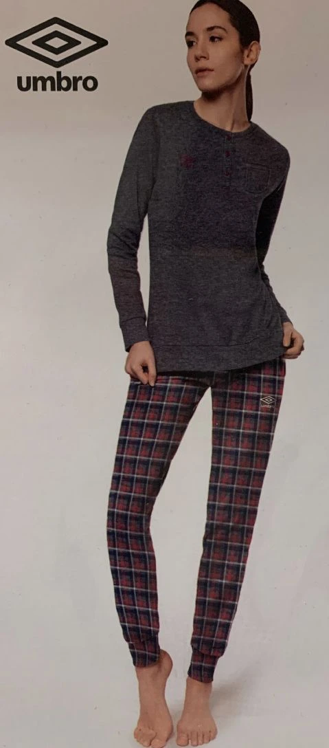 Pigiama Donna 100% Cotone Caldo Pesante Umbro 12102 Outlet 1 Pigiama Donna 100% Cotone Caldo Pesante Umbro 12102 Outlet