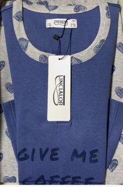 Pigiama Donna 100% Caldo Cotone Linclalor 92719 Outlet