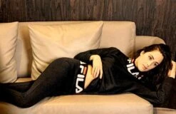 Tuta Donna Sportiva Fila 4064 Cotone Felpato -Intimo Bello Negozio hhh