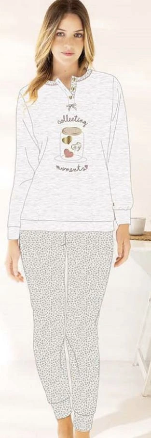 Pigiama Donna 100% Cotone Jersey Irge 2301 2 Pigiama Donna 100% Cotone Jersey Irge 2301 - immagine 2