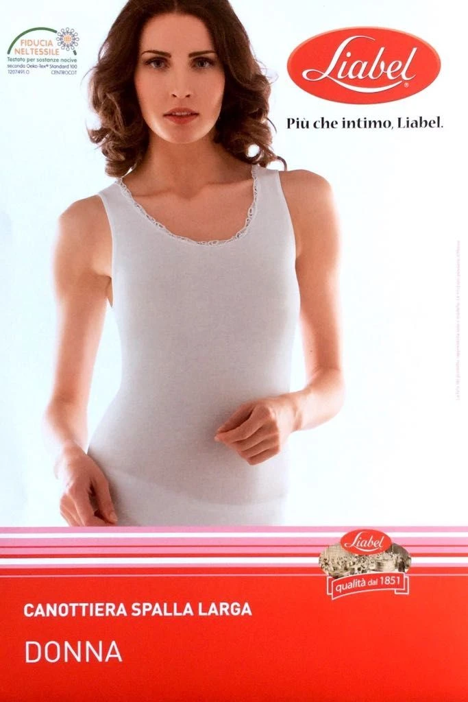 Canottiera Donna Spalla Larga Lanacotone Liabel 5321 1026 1 Canottiera Donna Spalla Larga Lanacotone Liabel 5321 1026