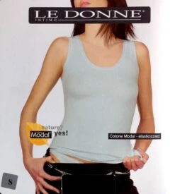 Canottiera Donna Spalla Larga Cotone Modal Nottingham 1073